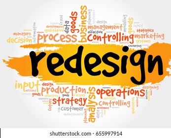 REDESIGN Word Cloud, Business Concept