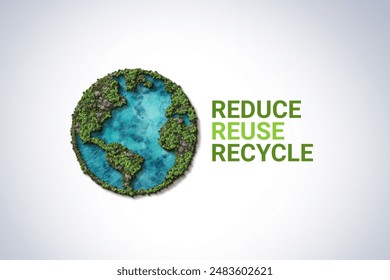 Reduce, reuse, recycle ecological concept. Ecological waste management and a sustainable and economical lifestyle.
 - Powered by Shutterstock