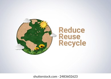 Reduce, reuse, recycle ecological concept. Ecological waste management and a sustainable and economical lifestyle.
 - Powered by Shutterstock