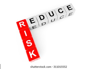 Reduce Risk Crossword On A White Background