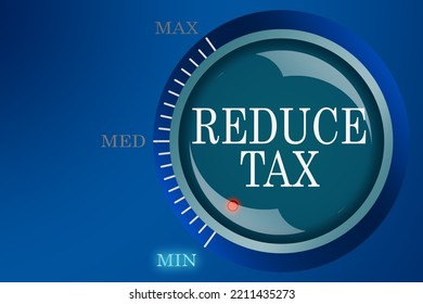 Reduce Tax Turn To Minimum On Knob, 3d Rendering