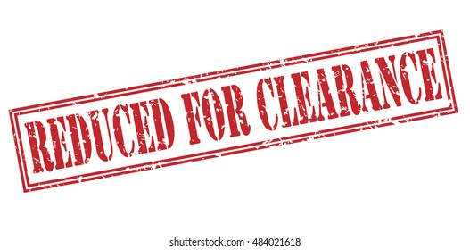 reduced for clearance stamp