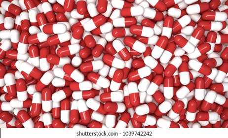 white pills background