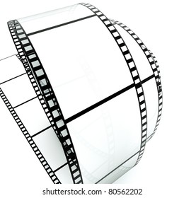 a reel of film on white