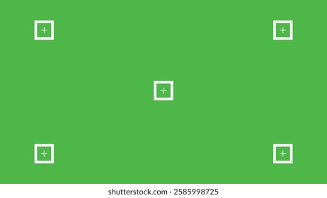 reen screen background, VFX motion tracking markers. Art design green screen backdrop template. Abstract concept video footage replacement tracking markers element.