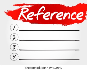 Reference Blank List, Business Concept