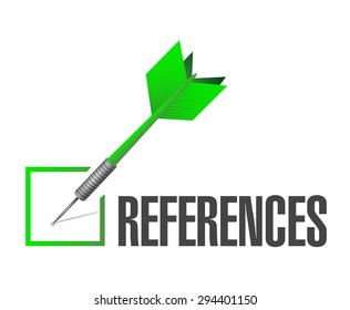 References Check Dart Sign Concept Illustration Design Graphic