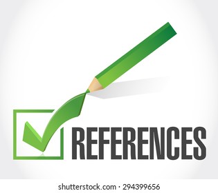 References Check Mark Sign Concept Illustration Design Graphic