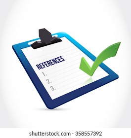 References Clipboard Check Mark Illustration Design Graphic Background