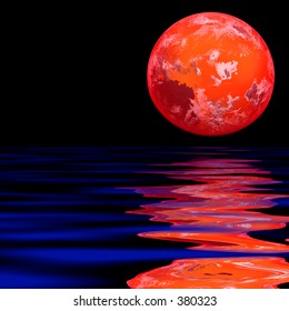 Reflection of Red planet
