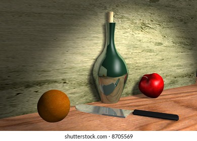 Reflections on a still life traditional view - Shutterstock ID 8705569