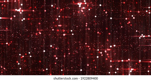 Reflective Bokeh Effect Glitter And Luxury Texture Dust Particles Magic Sparkle Abstract Black Background 3d Illustration
