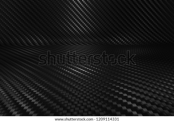 Reflective Carbon fiber background
composite. Carbon fibre smooth texture. 3D
illustration