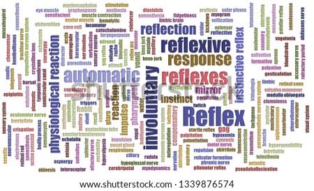 Reflex Word Cloud Jumbled Isolated On White