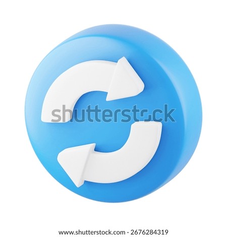 Refresh 3D Icon, 3D rendering