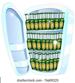 refrigerator full of beers