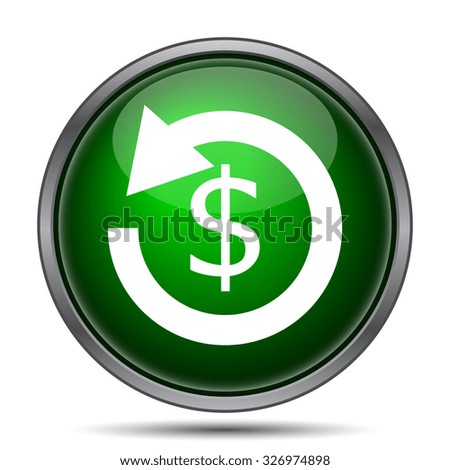 Refund icon. Internet button on white background. 