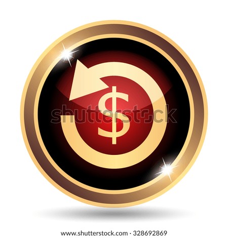 Refund icon. Internet button on white background. 