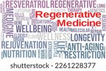 Regenerative medicine word cloud. Typography.