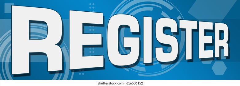 Register Abstract Technical Blue Background 