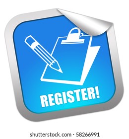 Register Now Sticker Stock Illustration 58266991 | Shutterstock