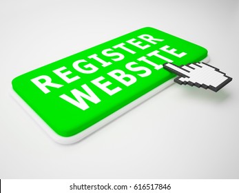 Register Website Key Indicates Domain Application 3d Rendering