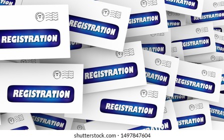 Registration Signing Up Confirmation Message Envelope 3d Illustration