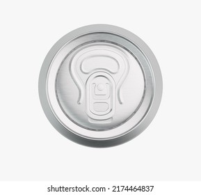 A Regular Brushed Aluminum Beverage Can On An Isolated White Studio Background - 3D Render