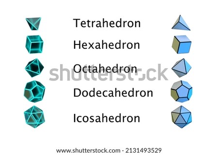 Regular polyhedron. Platonic solid. 3d rendering