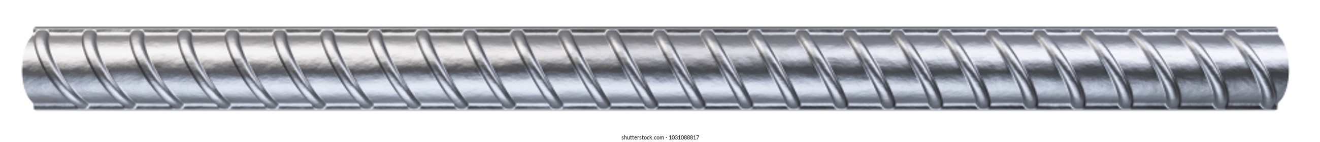 Reinforcement steel bar. Steel building armature. 3d illustration isolated on white background.