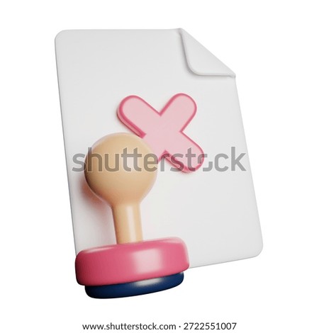 Reject Stamp Verified 3D Rendering Illustration