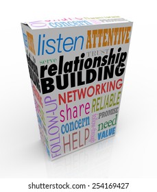 Relationship Building Words On A Product Or Package To Help You Grow Your Business Through Networking And Attracting New Customers