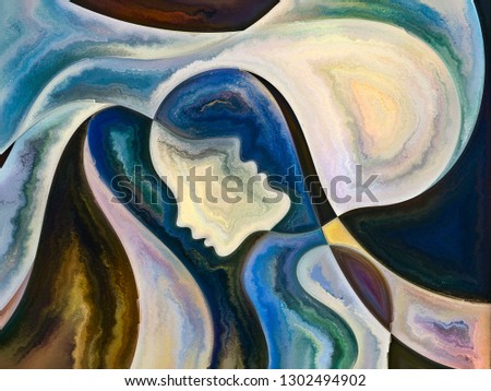 Relationships in Texture series. Backdrop design of people faces,  colors, organic textures, flowing curves for illustrations on inner world, love, relationships, soul and Nature