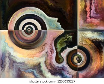Relationships in Texture series. Design made of people faces,  colors, organic textures, flowing curves to serve as backdrop for projects related to inner world, love, relationships, soul and Nature