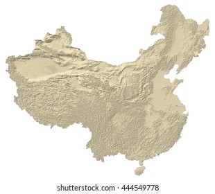 Relief Map China 3drendering Stock Illustration 444549778 | Shutterstock