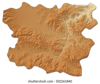 Relief map - Lori (Armenia) - 3D-Rendering