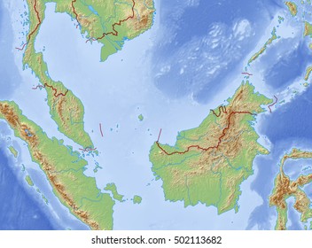 Relief Map Malaysia 3drendering Stock Illustration 502113682 | Shutterstock