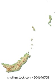 Relief Map North Sulawesi Indonesia 3drendering Stock Illustration ...