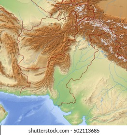 Relief Map Pakistan 3drendering Stock Illustration 502113685 | Shutterstock