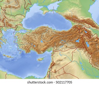 Turkey mountains map Images, Stock Photos & Vectors | Shutterstock