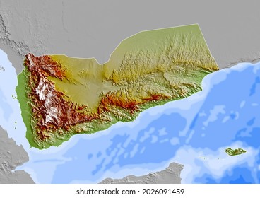 Relief Map Yemen 3d Rendering Stock Illustration 2026091459 | Shutterstock