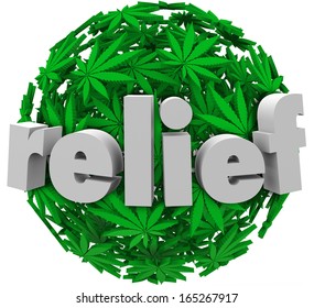 Relief Marijuana Leaf Sphere Pain Therapy