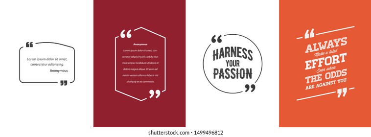 Remark Quote Template Bubble. Template Raster Set.