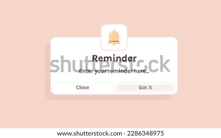 Reminder, notification page with floating elements and business planning, events, timetable flat illustration.	
