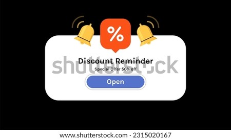 Reminder, notification page with floating elements and business planning, events, timetable flat illustration.