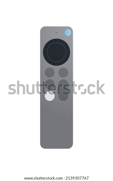 Remote\
control tv and electronic flat\
illustration.
