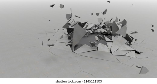 Render Of 3D Shatter Abstract Wallpaper Background