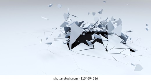 Render Of 3D Shatter Abstract Wallpaper Background