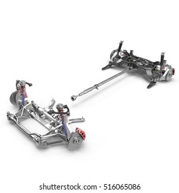 Render Car Chassis Without Engine Isolated Stock Illustration 516065086 ...