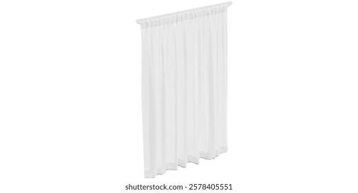 Render of Curtains - Isolated Window Drapes for Interior Design and Commercial Use